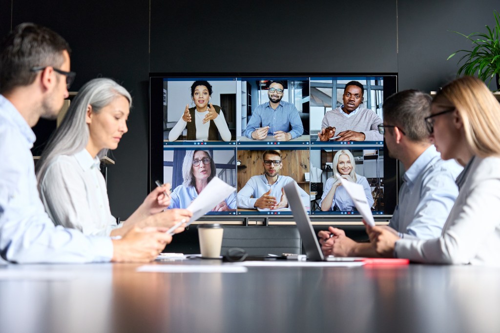 Hybrid business video call