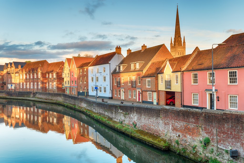 Row of houses in Norwich