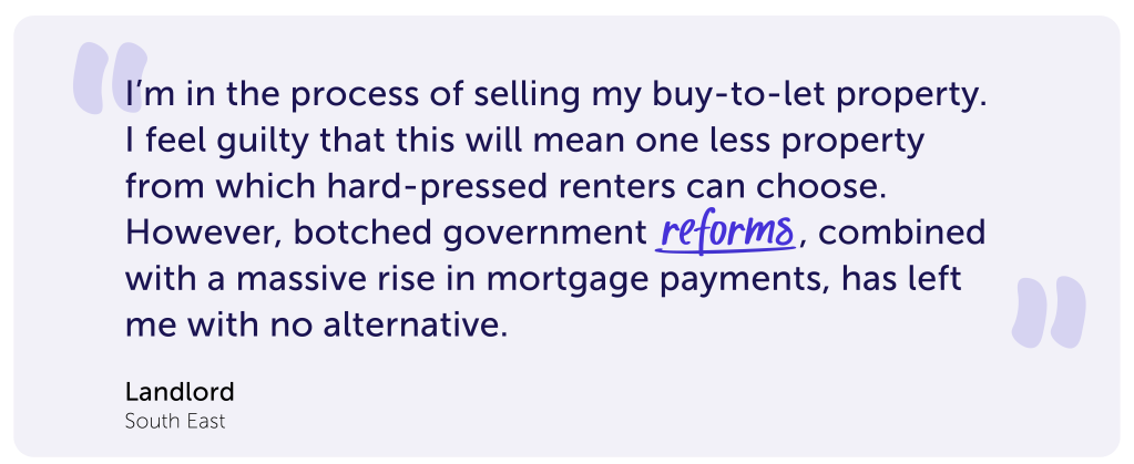 A landlord explains why government reforms have forced them to sell their buy-to-let property