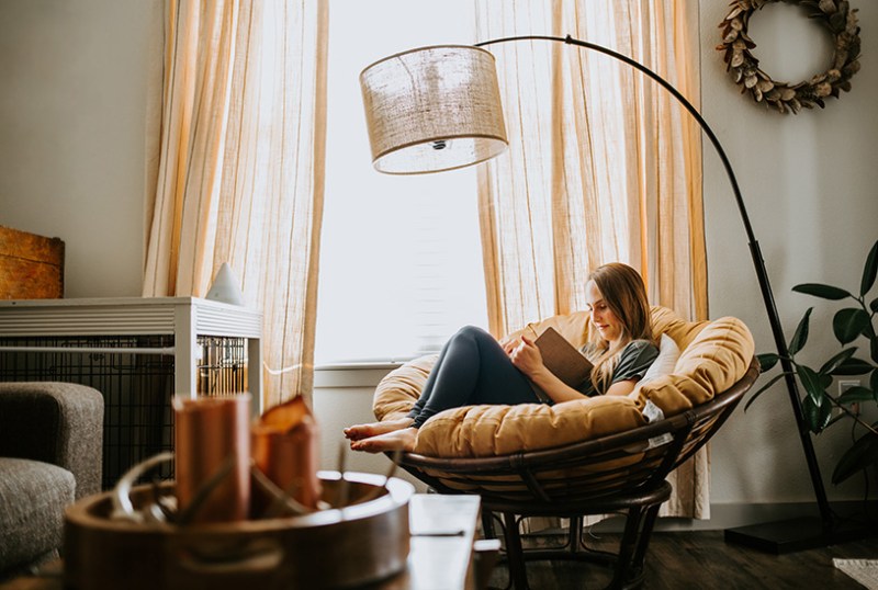 Tenant in cosy living room