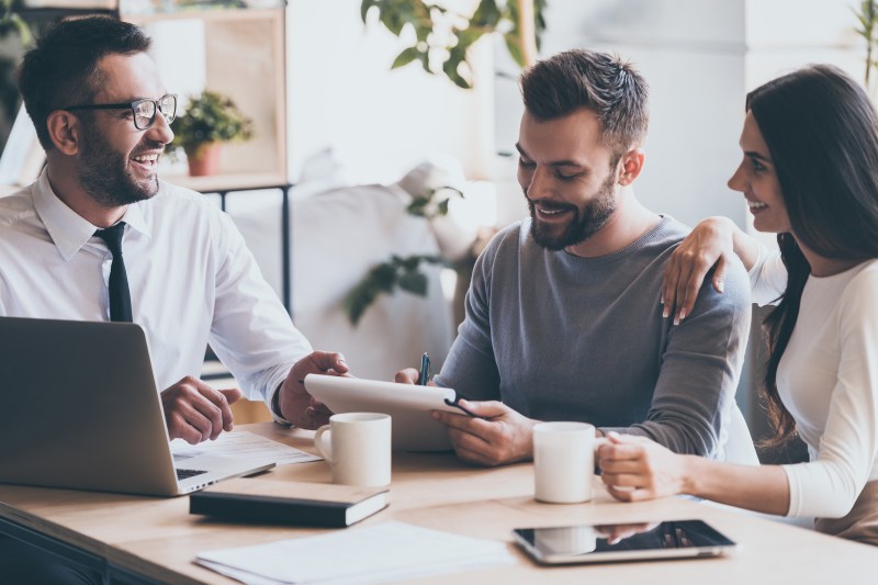 Self-employed person speaking with mortgage broker