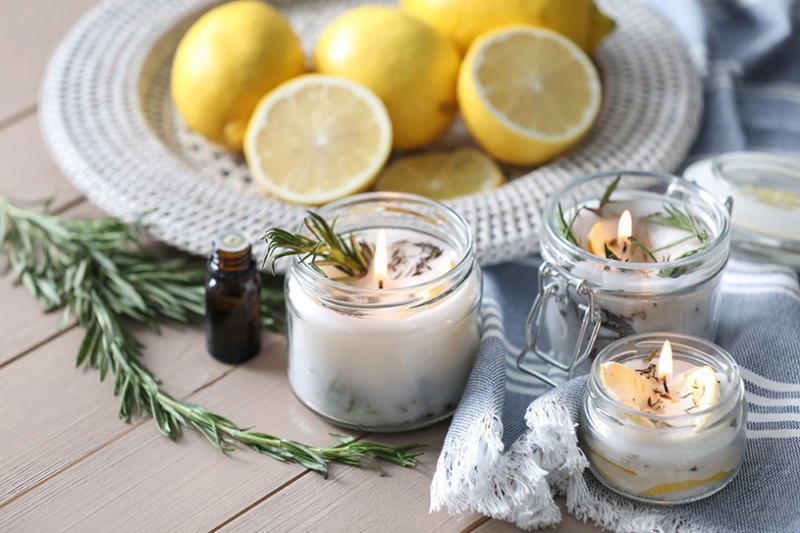 Homemade soy candles