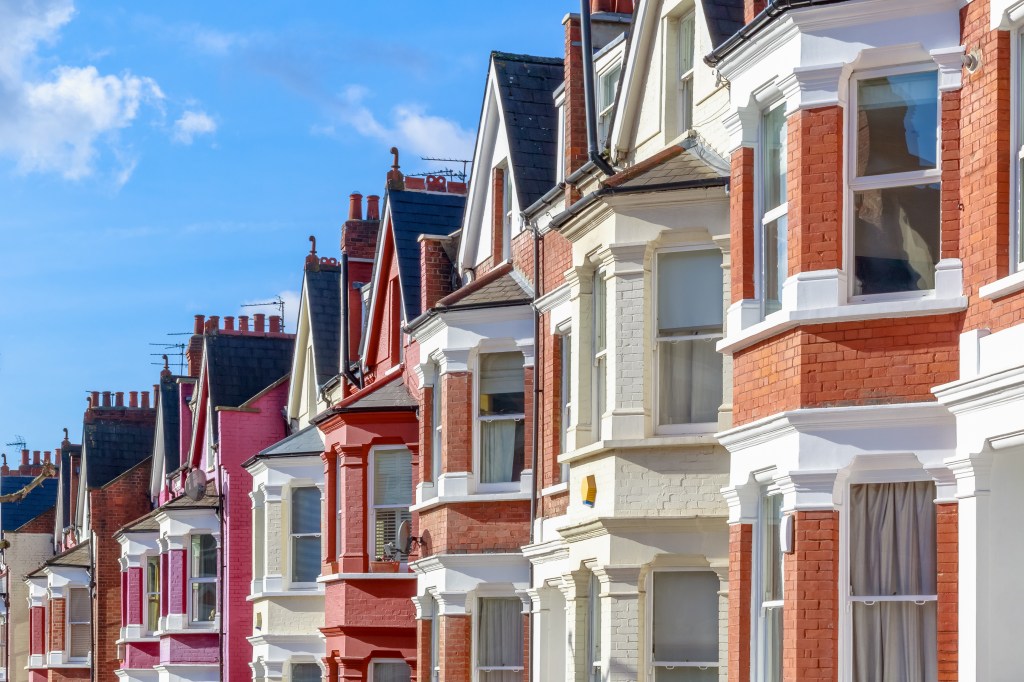 Colourful row of houses