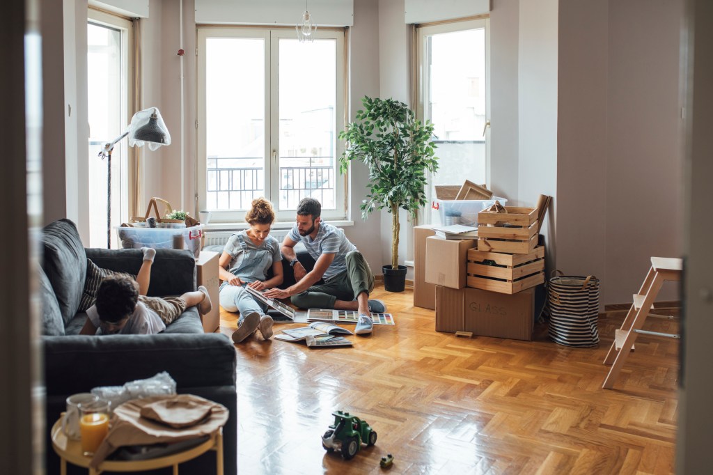 Couple moving into a rental property