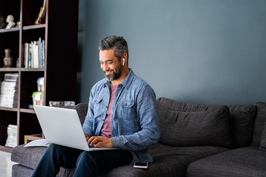 Employee working from home